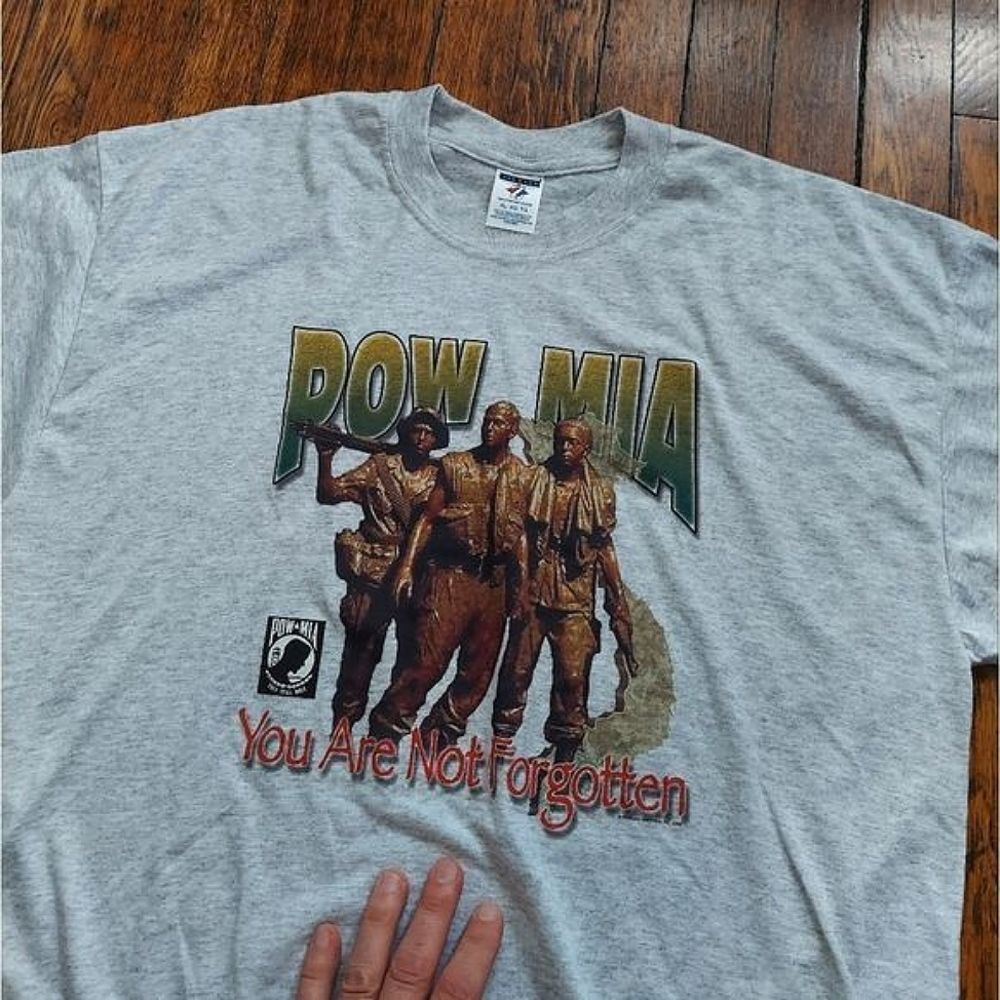 🔥VTG Y2K POW MIA You Are Not Forgotten Tshirt🔥